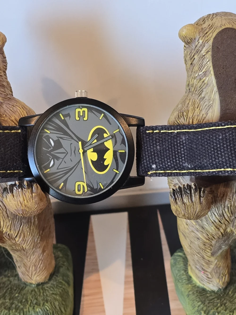 DC Comics BAT9040 Stainless Steel Batman Watch with Canvas Strap